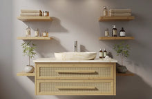 Load image into Gallery viewer, Meuble bambou et étagères salle de bain