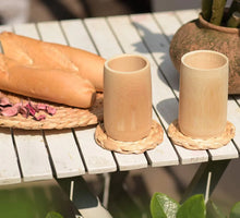 Charger l'image dans la galerie, 2 sous-verre I Jacinthe avec 2 mugs en bambou