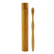 Load image into Gallery viewer, BrosseADentsBambou, ÉtuiEnBambou, HygièneZéroDéchet, SourireÉcologique, AccessoiresNaturels, VoyageÉcoresponsable, SoinsDurables, ZéroPlastique, BambouBiologique, RoutineÉcoFriendly