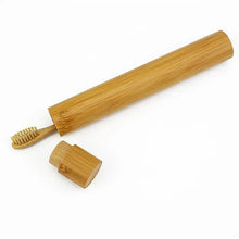 Load image into Gallery viewer, Brosse à dents et étui en bambou, zéro waste, zéro déchet, eco-trendy