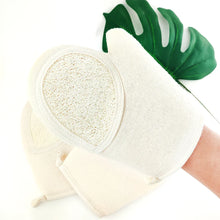 Load image into Gallery viewer, Gant en loofah, naturel, zéro waste, zéro déchet, eco-trendy, vegan