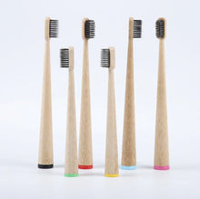 Charger l'image dans la galerie, Brosse à dents colorée et pied intégré l Bambooju