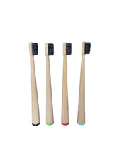 Charger l'image dans la galerie, Brosse à dents colorée et pied intégré l Bambooju