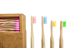 Charger l'image dans la galerie, Coton-tige, Brosse à dents en bambou, kit, zéro waste, zéro déchet, eco-trendy