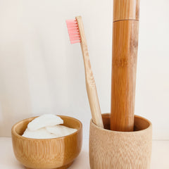 Accessoires de salle de bain en bambou