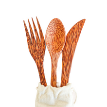 Load image into Gallery viewer, Cutlery Set I Palm Wood
