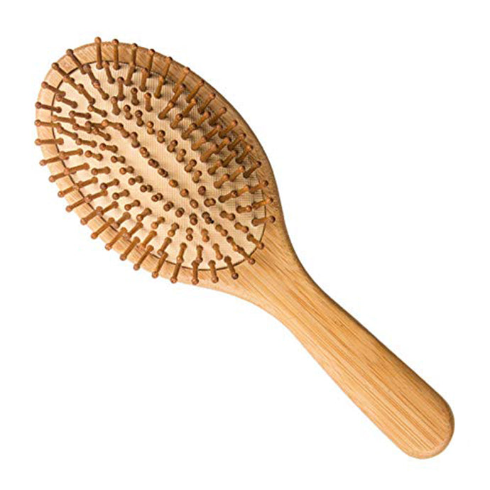 Brosse à cheveux ronde en bambou
