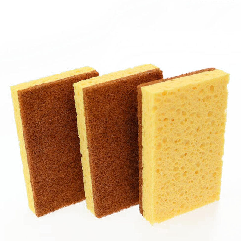 Coir Cellulose Dishwashing Sponge 3pc Set Eco Friendly Coconut