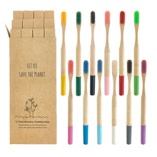 Load image into Gallery viewer, Kit 12 Adult Toothbrushes I Bamboo
