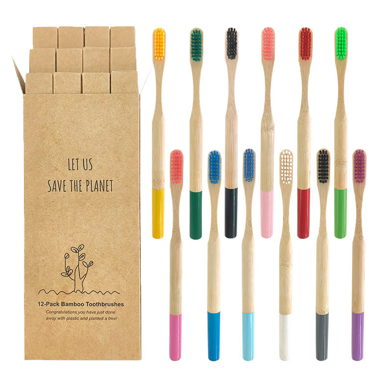 Kit 12 Adult Toothbrushes I Bamboo